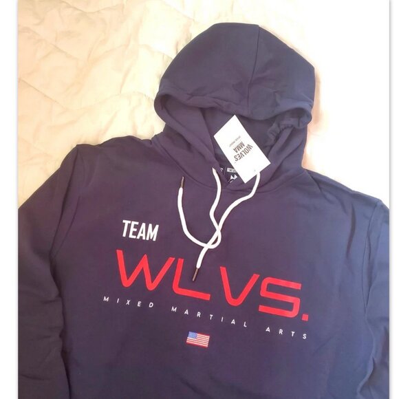 MMA Mixed Martial Arts Mens size XL Hooded Sweatshirt Hoodie Team WLVS NWT - Picture 2 of 7